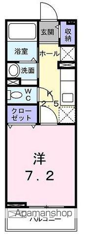 プロシード(1K/2階)の間取り写真