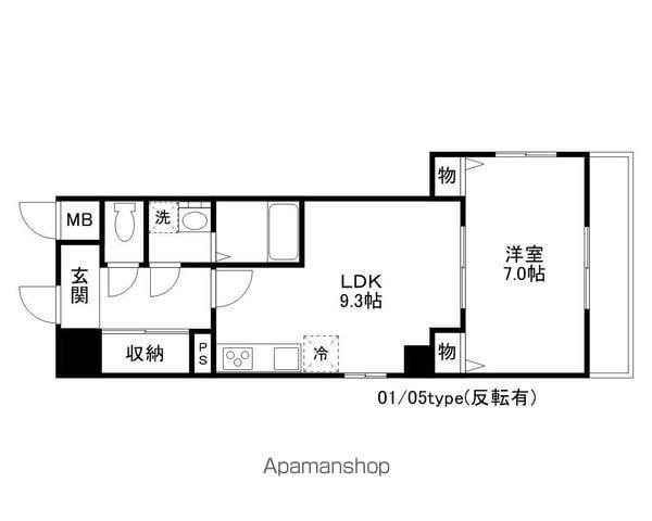 CITY SPIRE浜大津駅前(1LDK/10階)の間取り写真