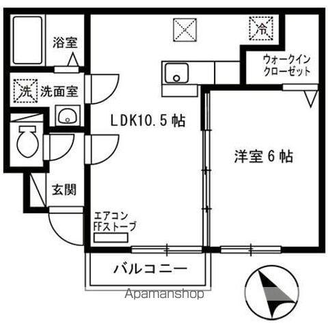 ザ・ルーク(1LDK/1階)の間取り写真
