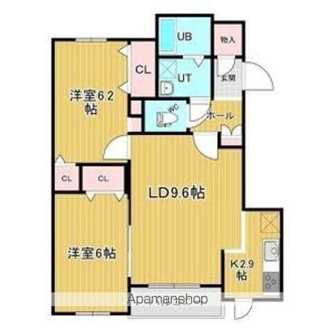 PREMIER FIRST(2LDK/4階)の間取り写真