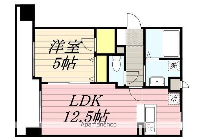 ADEN箱崎駅前(1LDK/8階)の間取り写真