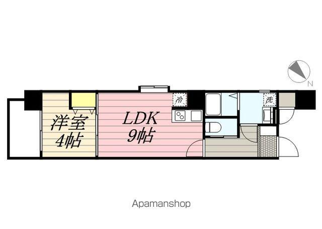 アドニスコート(1LDK/4階)の間取り写真