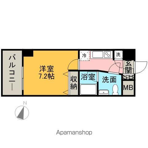 ピュアドームエクサイト博多アネックス(1K/5階)の間取り写真