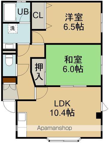 チェリーブロッサム日吉(2LDK/2階)の間取り写真