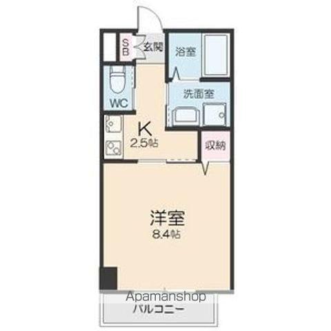 FIELD VILLAGE SASASHIMA(1K/4階)の間取り写真