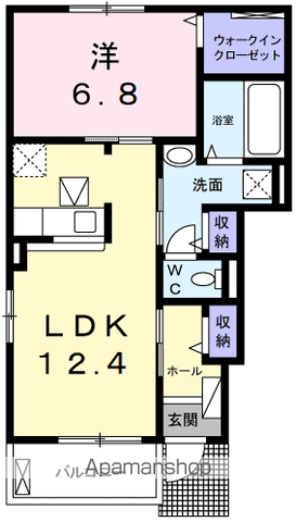 アイビー・ロードⅡ(1LDK/1階)の間取り写真