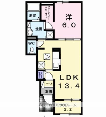 Nゲート Ⅷ(1LDK/1階)の間取り写真