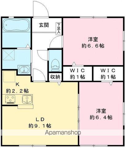 常磐線 土浦駅 徒歩70分 1階建 築1年(2LDK)の間取り写真