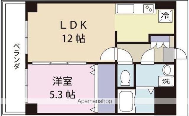 ポポラート(1LDK/4階)の間取り写真