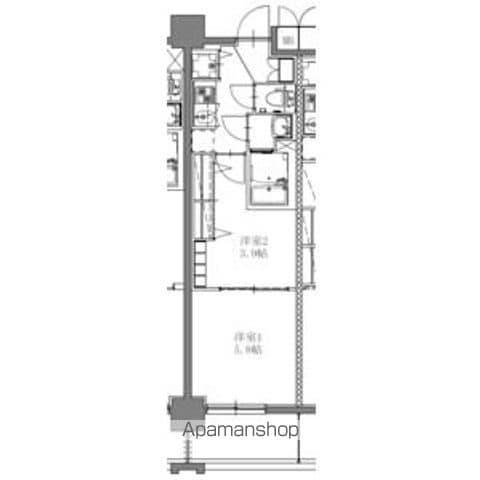 SーRESIDENCE上社AUREATE 12月契(2K/1階)の間取り写真