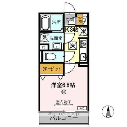 ルミナーレ・ハンス(1K/1階)の間取り写真