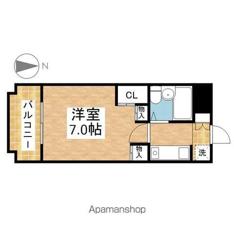 タマキビルPARTⅡ(1K/2階)の間取り写真