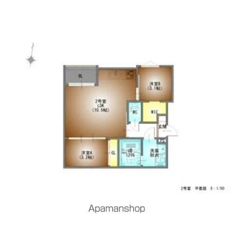 REGALEST千成(2LDK/3階)の間取り写真