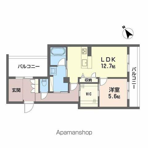 SHAMAISON グランフィリア(1LDK/3階)の間取り写真