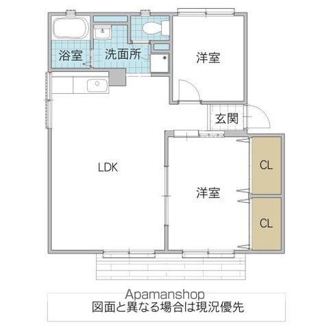 STハイツA(2LDK/2階)の間取り写真