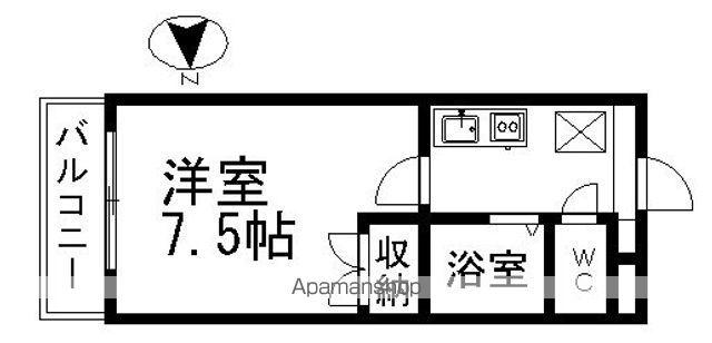エトアール金山(1K/6階)の間取り写真