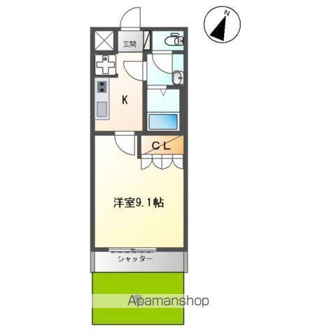 レスポアール(1K/1階)の間取り写真