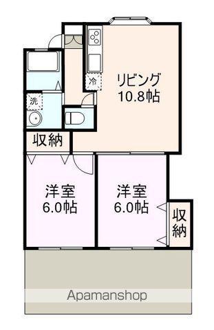 ひかりハイツ(2LDK/1階)の間取り写真