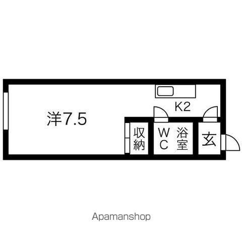 行啓パナハイツ(1K/2階)の間取り写真