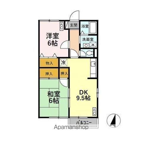 M・ミレニアム(2DK/2階)の間取り写真