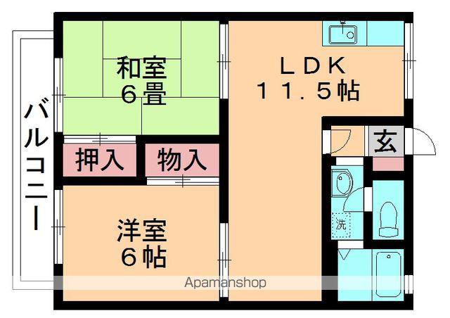 ペアシティルネッサンス(2LDK/2階)の間取り写真
