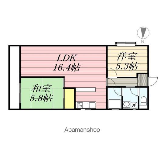 畑野マンション(2LDK/2階)の間取り写真