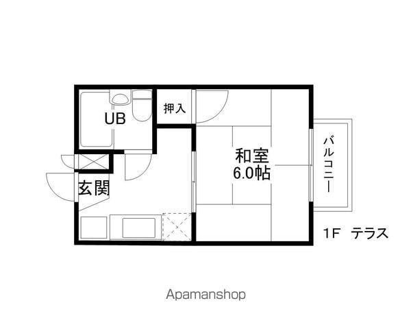 ハイム祖呂文(1K/2階)の間取り写真