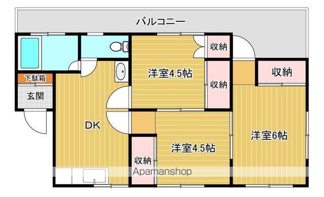 瀬戸マンション(3DK/3階)の間取り写真