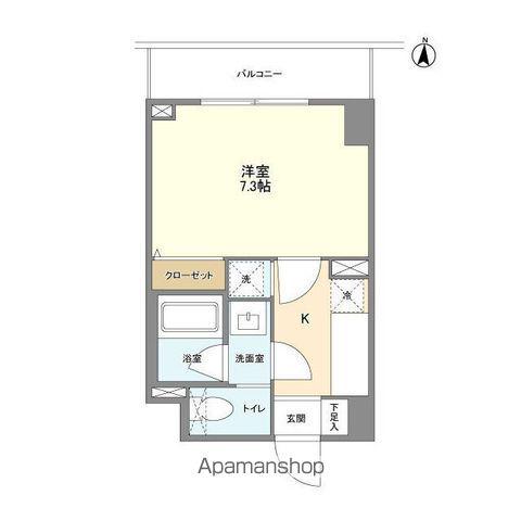 L・BASE押上サウス(1K/3階)の間取り写真