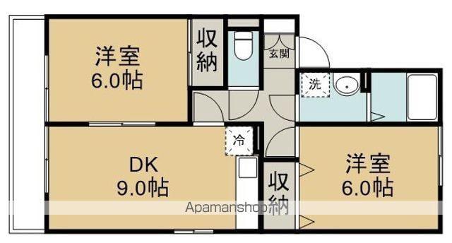 トルペプラザ(2DK/1階)の間取り写真