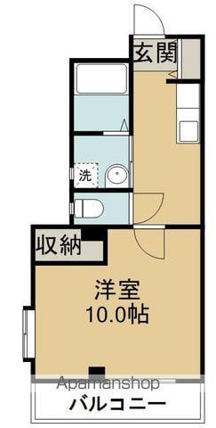 ウィング遊(1K/1階)の間取り写真