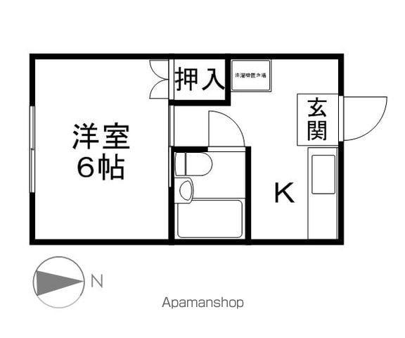 柏ハウス(1K/2階)の間取り写真