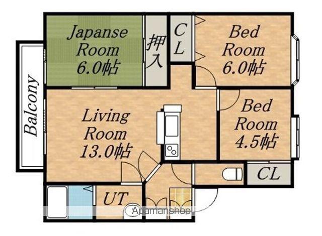 ロジュマンK A(3LDK/1階)の間取り写真