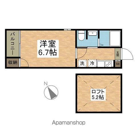 レスポワール東府中(1K/2階)の間取り写真