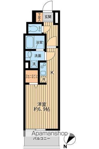 日本橋ファーストレジデンス(1K/2階)の間取り写真