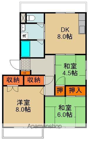 エクセル宮本(3LDK/3階)の間取り写真