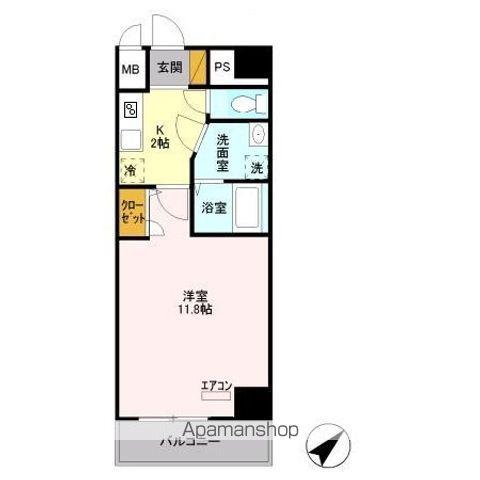 キャメロット新越谷(1K/5階)の間取り写真