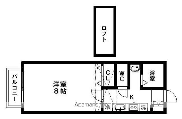 サンヒルズ国見4番館(1K/2階)の間取り写真