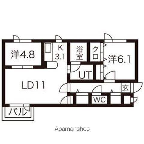 ST32(2LDK/2階)の間取り写真