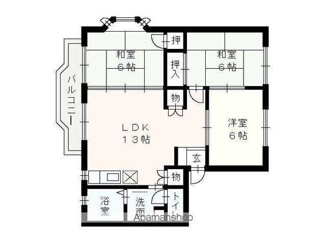 サンフォレスト横浜(3DK/1階)の間取り写真
