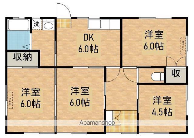 鹿児島県鹿屋市 1階建 築28年(4DK)の間取り写真