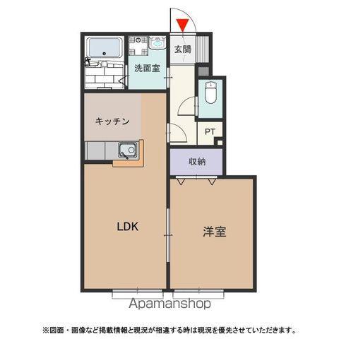 コサティ(1LDK/1階)の間取り写真