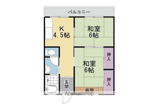 清栄マンション(2K/2階)の間取り写真