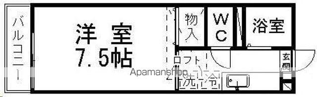 ティエラカルコス(1K/2階)の間取り写真