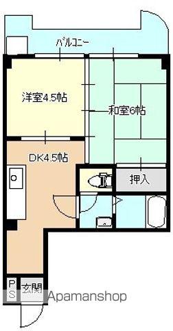 サンフラワー日向(2DK/4階)の間取り写真