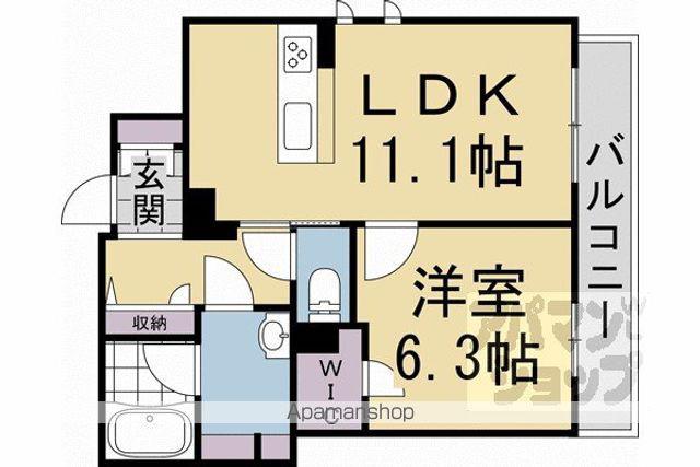 ゴードヴィラ(1LDK/1階)の間取り写真