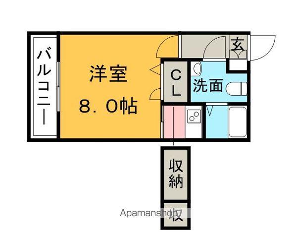 エステート・モア・天神倶楽部(1K/13階)の間取り写真