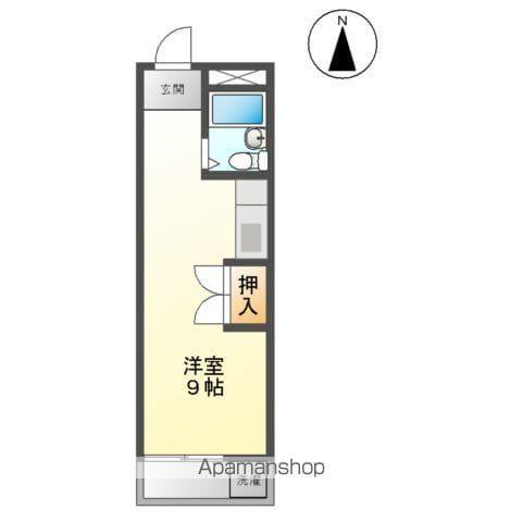 リバティハイツみずの(ワンルーム/3階)の間取り写真