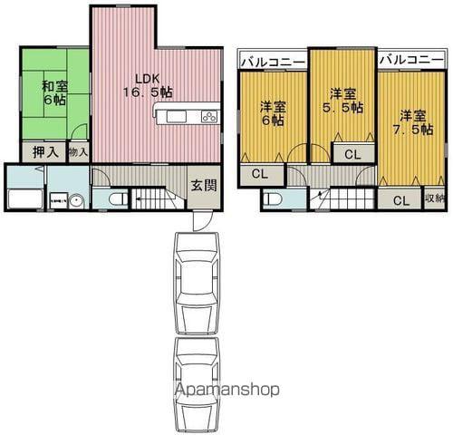 阪急電鉄宝塚線 豊中駅 徒歩8分 2階建 築9年(4LDK)の間取り写真