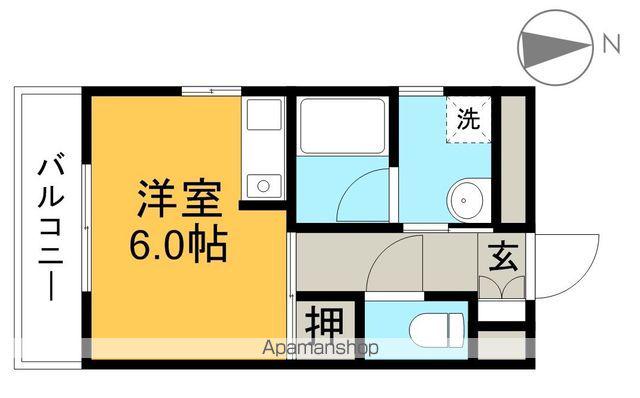 多賀ハイツ(ワンルーム/2階)の間取り写真